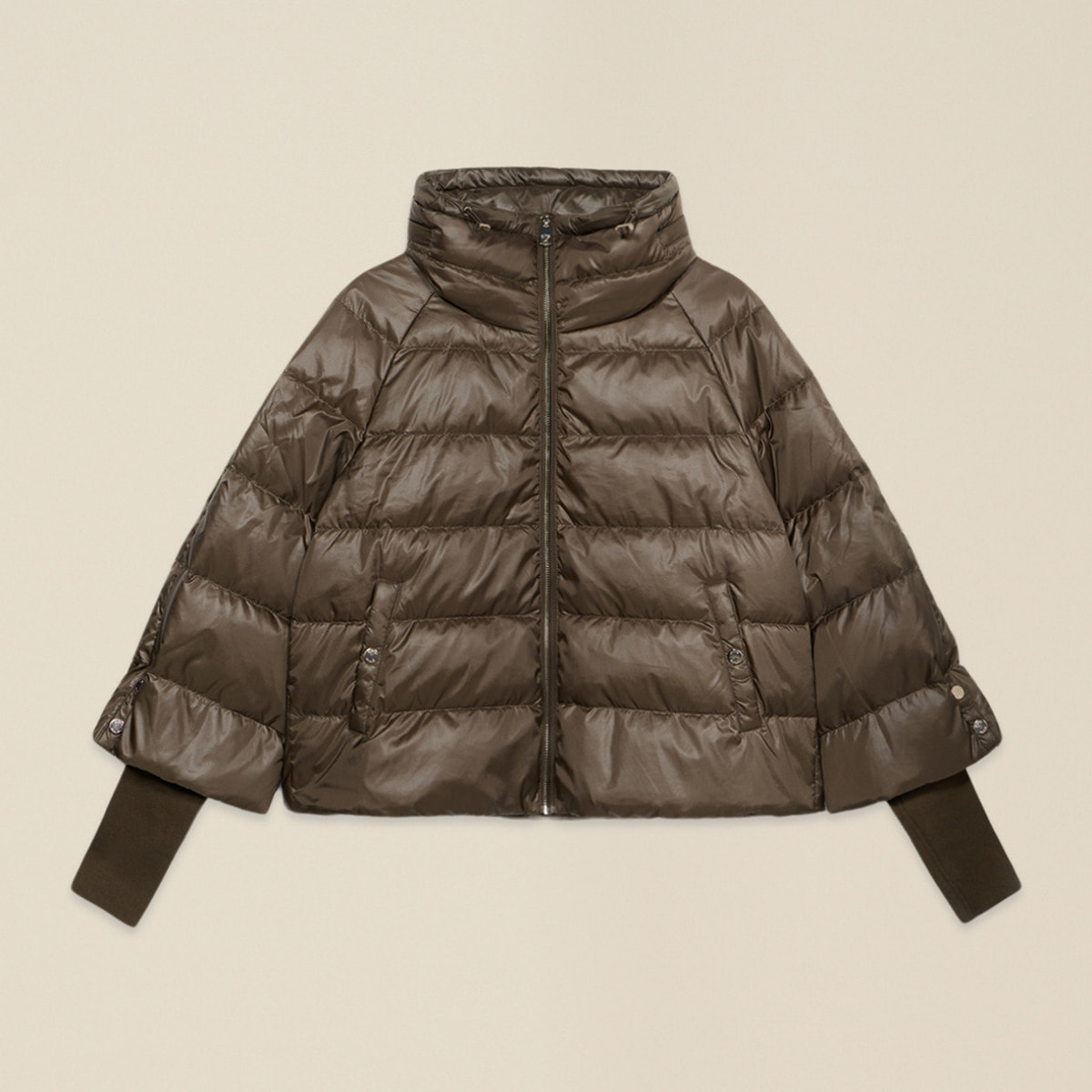 Oltre - Plumífero corto de pluma auténtica - Marrón