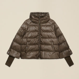 Oltre - Plumífero corto de pluma auténtica - Marrón