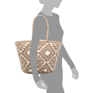 Zenson borsa a spalla donna. Realizzata in cotone.