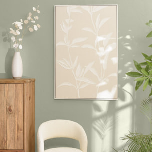 HOMER - Décoration murale 83x123cm motifs fleurs n°2, cadre naturel