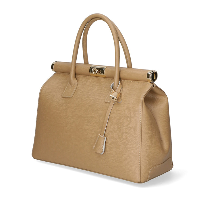 Borsa a mano da donna - Modello Aleria - Vera pelle - 35.0 x 26.0 x 16.0 cm
