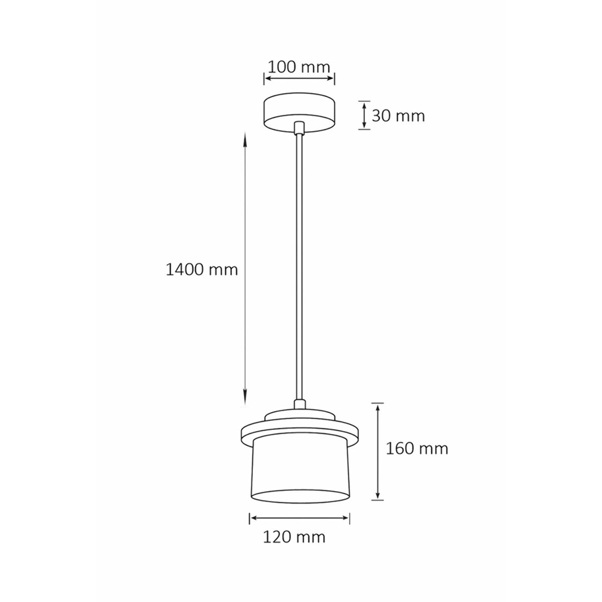 Suspension design en travertin et bois effet chêne TIVOLI