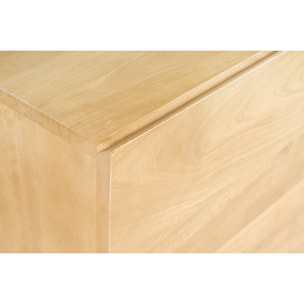 Buffet industriel en bois manguier massif et métal noir 3 portes L145 cm YPSTER