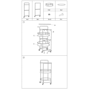 CARRELLO AREX OFFICINE 55 BICOLORE