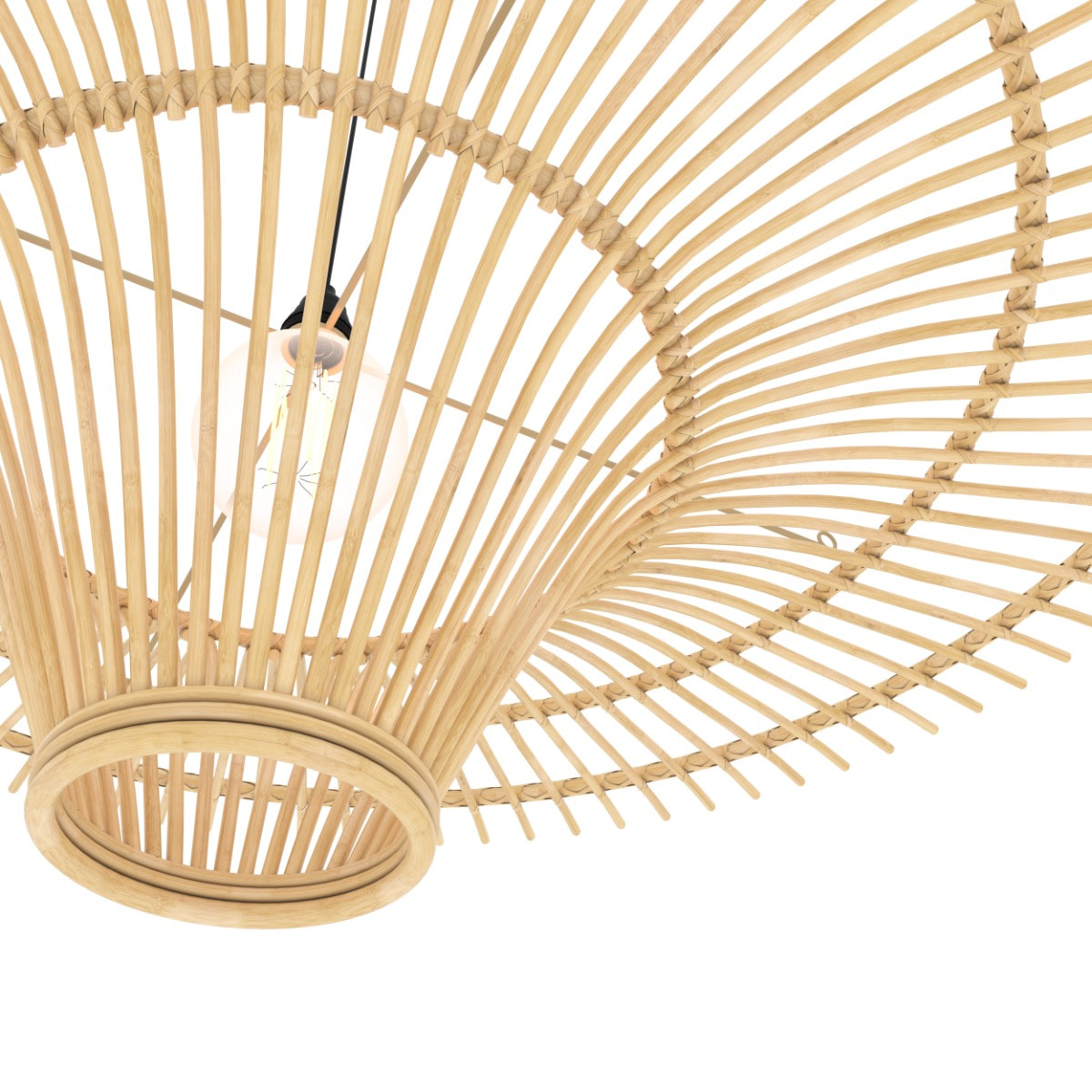 Abat-jour D120,5 cm en rotin naturel - Olga