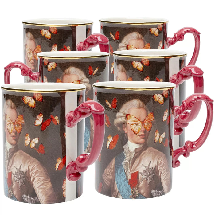 Tasses duc papillons set de 6 Kare Design