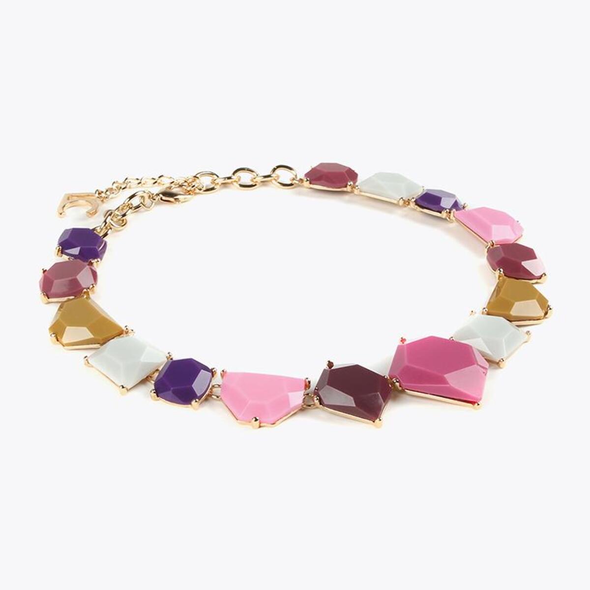 Choker con pezzi geometrici in vari colori