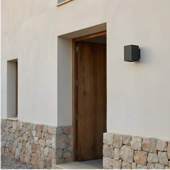 Ledsc4 LedsC4 - Aplique LED Afrodita para Exterior, Emisión Simple, Eficiencia Energética, IP Protegido, 2700K-4000K, Gris Urbano, Fácil Instalación, Alta Durabilidad