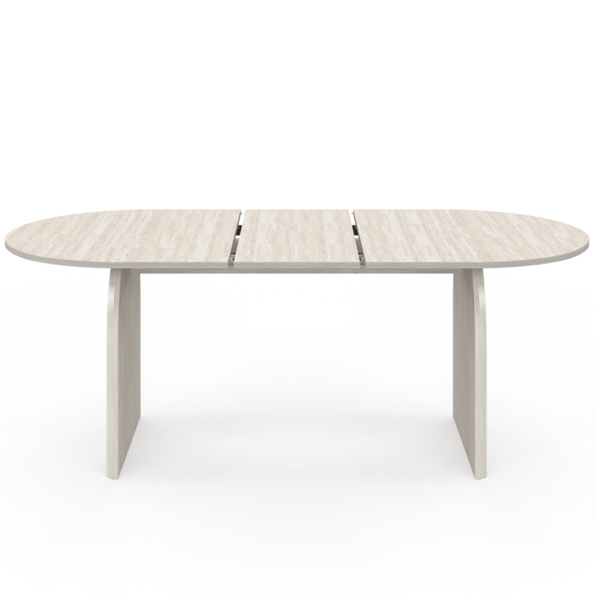 Table à manger extensible Japandi 160-200cm effet travertin