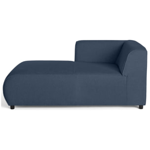 Suaro - Module d'assise méridienne gauche en tissu texturé - Bleu