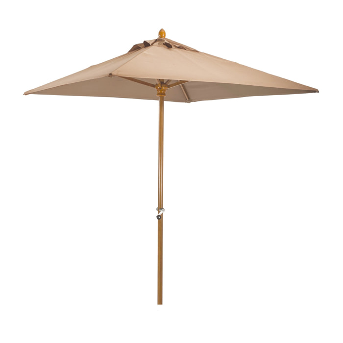 Parasol en aluminium et toile taupe 200cm COMETE