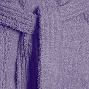 Bassetti Morbido Accappatoio 360 gr con Cappuccio 100% Cotone Uomo Donna Spugna Taglie Forti - ITALY Designed - Collezione VIVIAN - AMETISTA LA