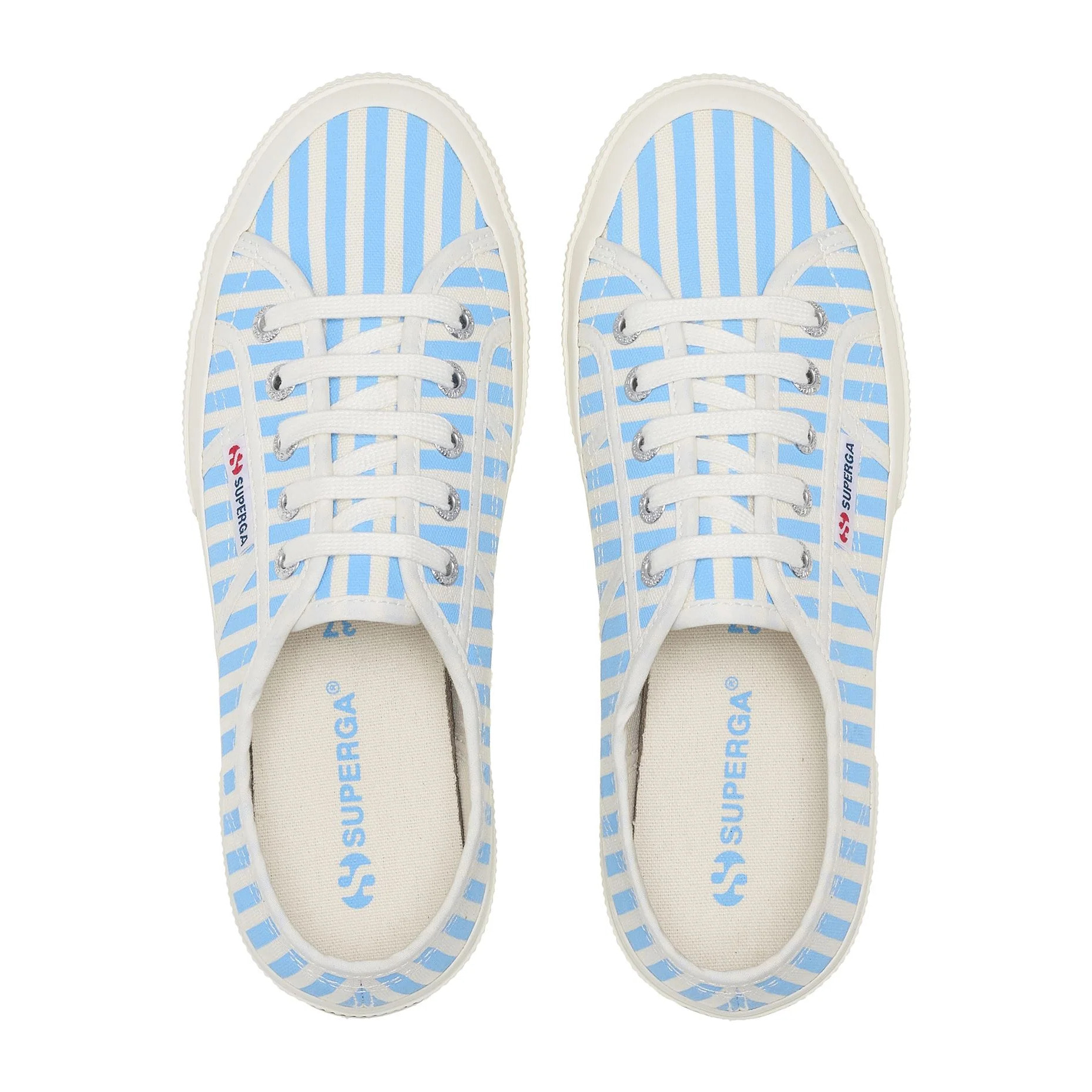 Le Superga Uomo Donna Marrone 2750 Stripes Print