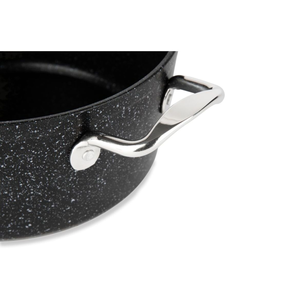 Casseruola con coperchio 24 cm Excelsa – Five Stars, Alluminio antiaderente Nero