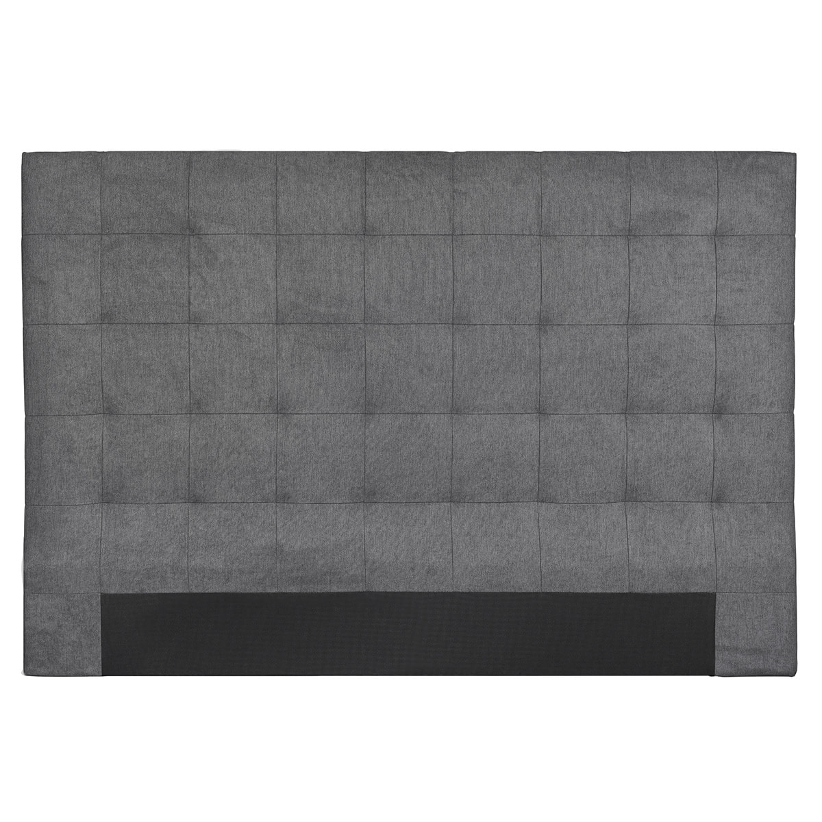 Tête de lit capitonnée en tissu gris anthracite L180 cm HALCIONA