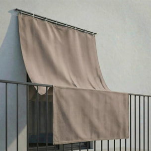 Tenda da sole a caduta impermeabile per esterno con occhielli, telo parasole resistente ai raggi UV e intemperie, protegge da luce e calore, aumenta privacy su balcone e terrazzo, facile da installare, tessuto in poliestere durevole e lavabile