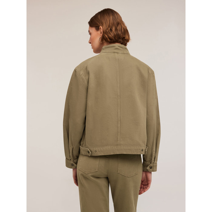 Motivi - Chaqueta con parche bordado - Verde militare