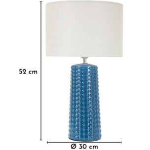 LAMPADA DA TAVOLO GLISS BLU CM Ø 30X52