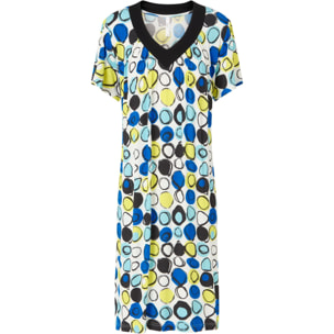 Vestido Viscosa Pico M/C