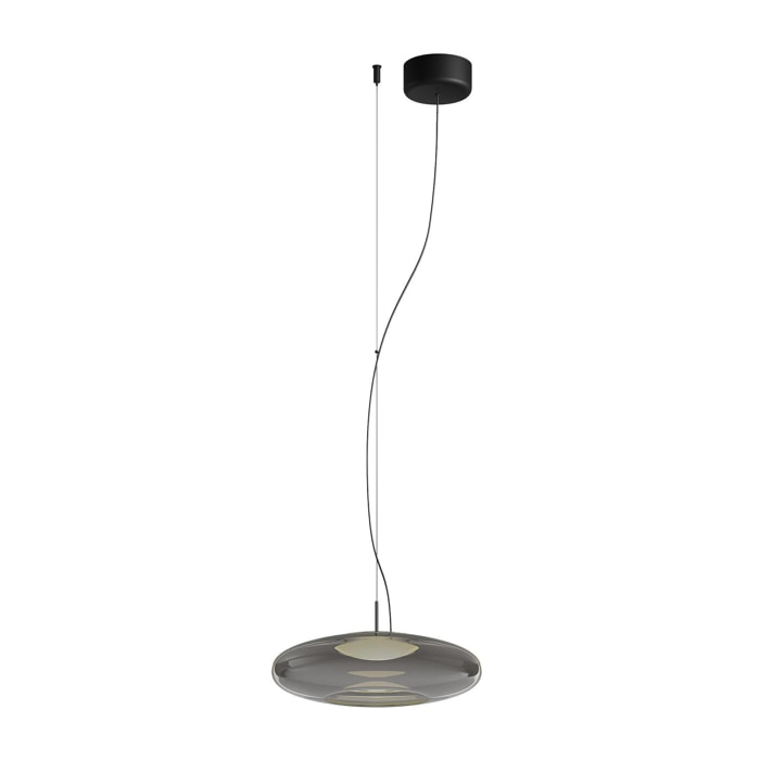 LEDS C4 Plat - Lámpara Colgante de Techo LED 13W Regulable 2700K/3000K/4000K Fumé