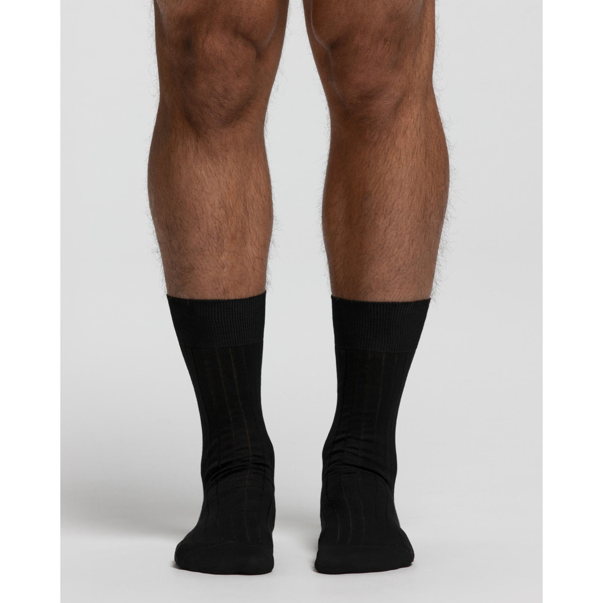 Calza corta a coste in cotone Filo di Scozia