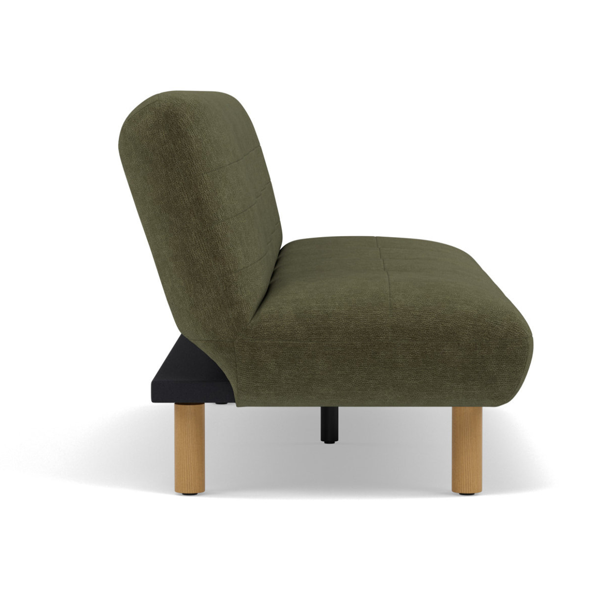 Soan - Banquette 2 places convertible clic-clac en velours texturé - Vert