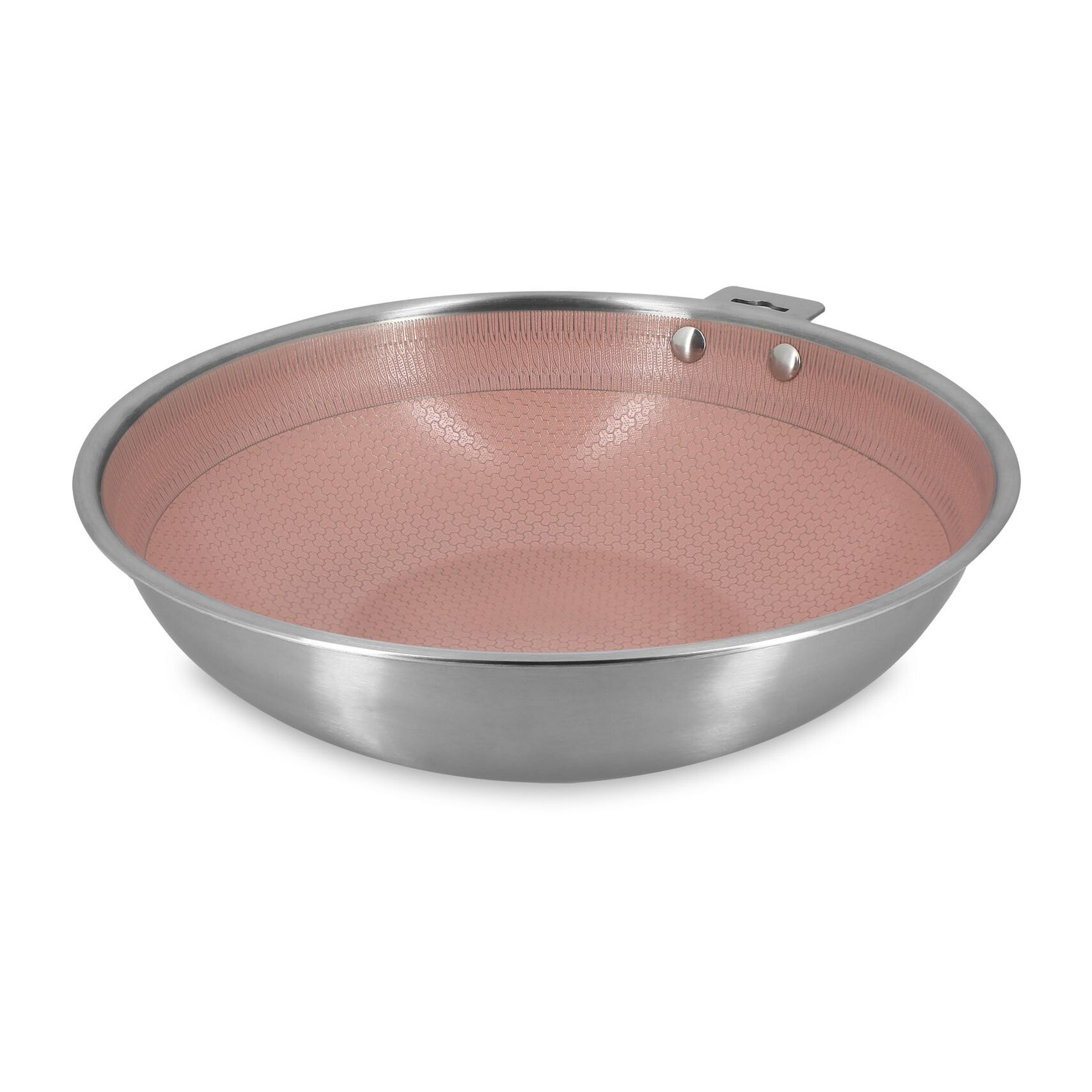 Wok 28cm en acier inoxydable rose AGLAE