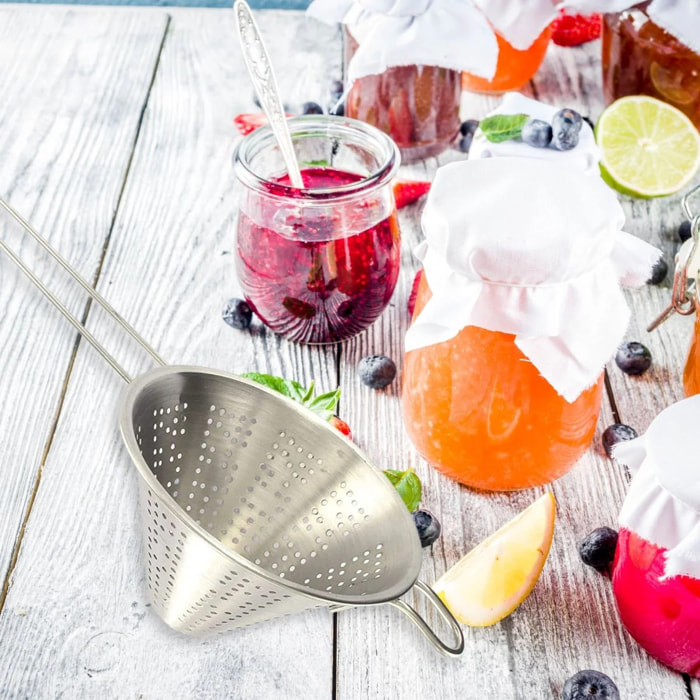 Duo Passoire tamis 19 cm et Chinois conique 30 cm Fackelmann Basic