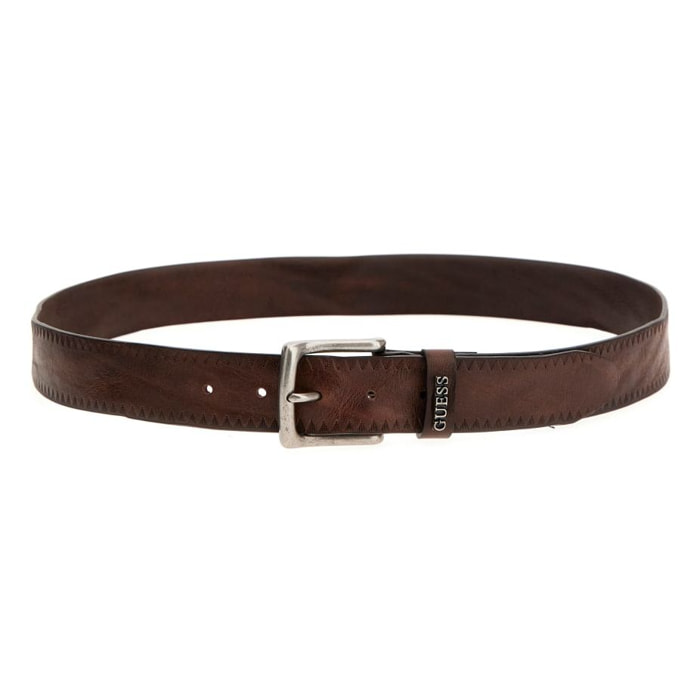 Ceinture Edge - 100% cuir - marron - l : 3 cm