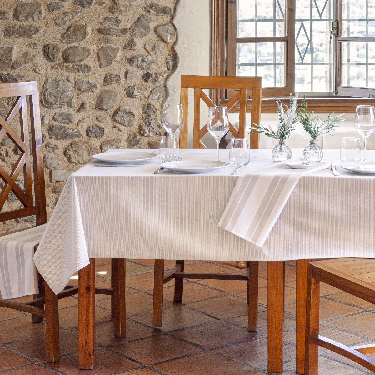 Nappe en tissu 100% coton VERSAILLES