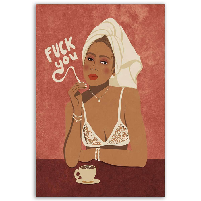 Tableau cuisine humour F*** You Toile imprimée