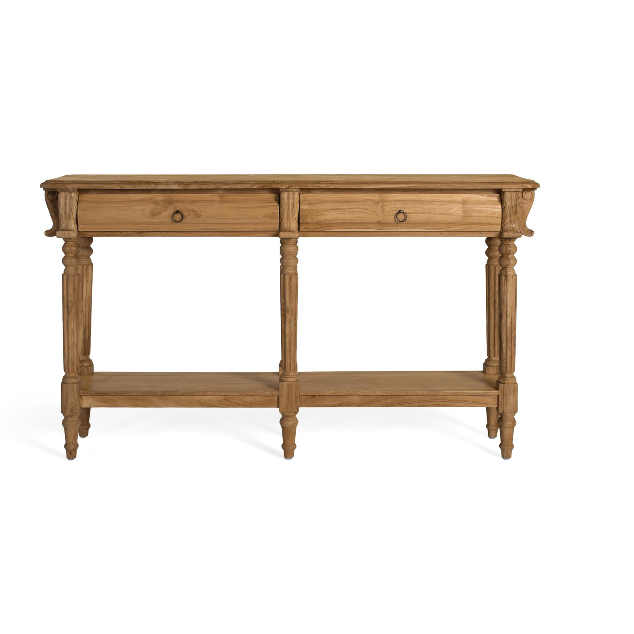 Consola de Madera de Teca 151 Cm Estilo Clásico Contemporáneo