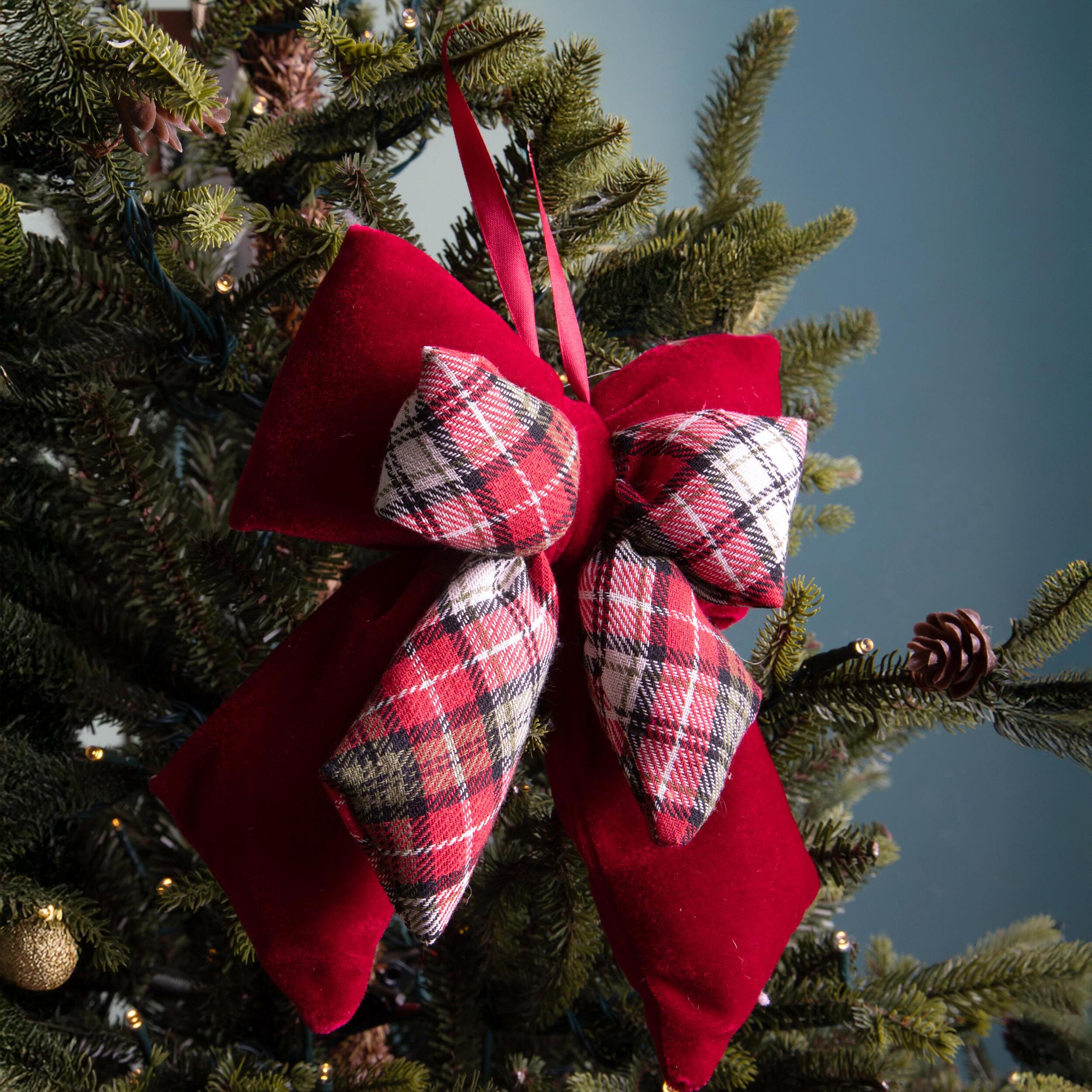 Fiocco natale scozzese - Pezzi 2 - ROSSO - Bianchi Dino SpA