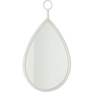 J-Line Miroir Suspendu Drop Miroir/Mdf Blanc Small
