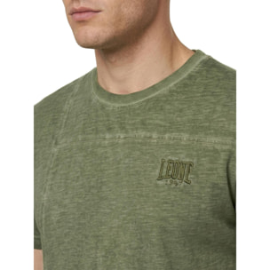 Camiseta de manga corta para hombre con efecto desgastado