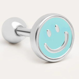 Pendiente Suelto Smiley Sky Enamel Plata