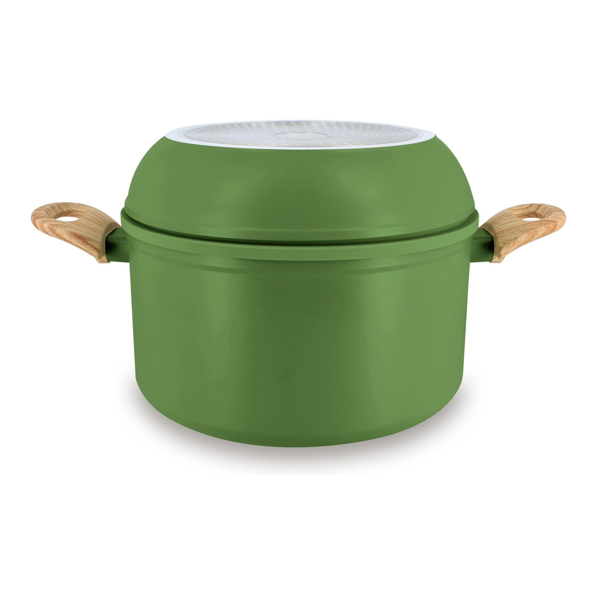 Batterie de cuisine amovible 8 pièces olive en aluminium recyclé COLORAMA