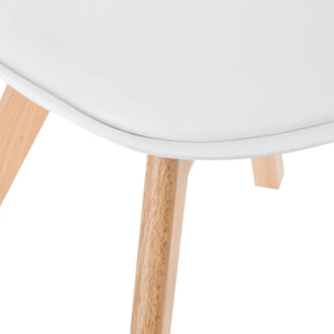 Chaise "Baya" pieds hêtre blanc