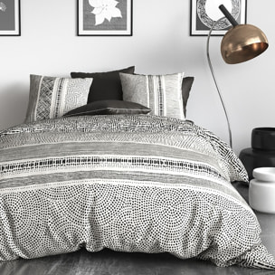Parure housse de couette imprimé 100% coton - lattice