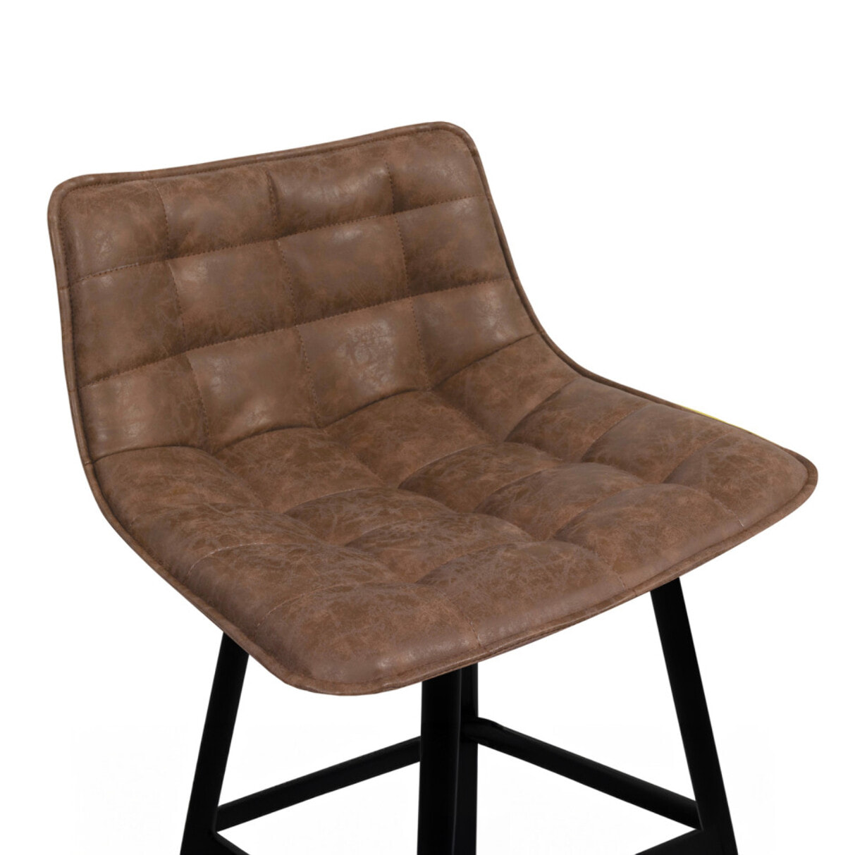 Tabourets de bar Irina simili marron - lot de 4