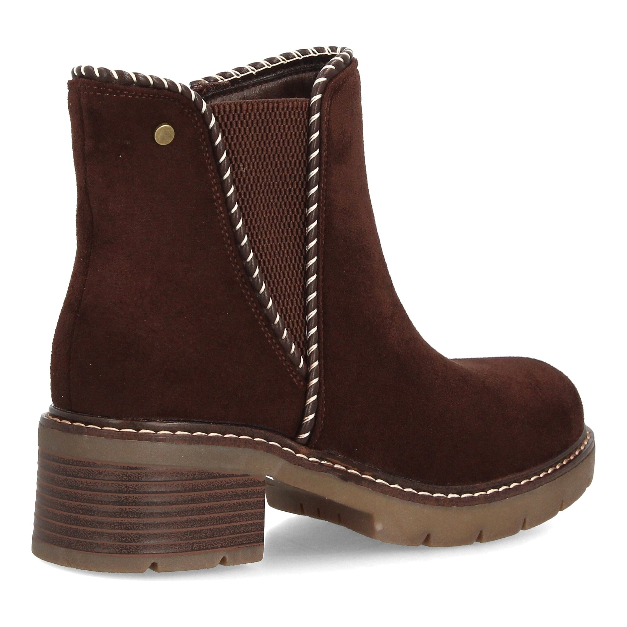Botines casual con ribete trenzado para mujer