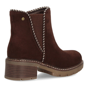 Botines casual con ribete trenzado para mujer