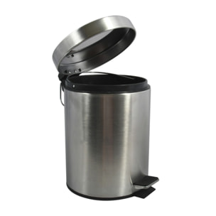 Poubelle à pédale Inox 3L Inox Satiné MSV
