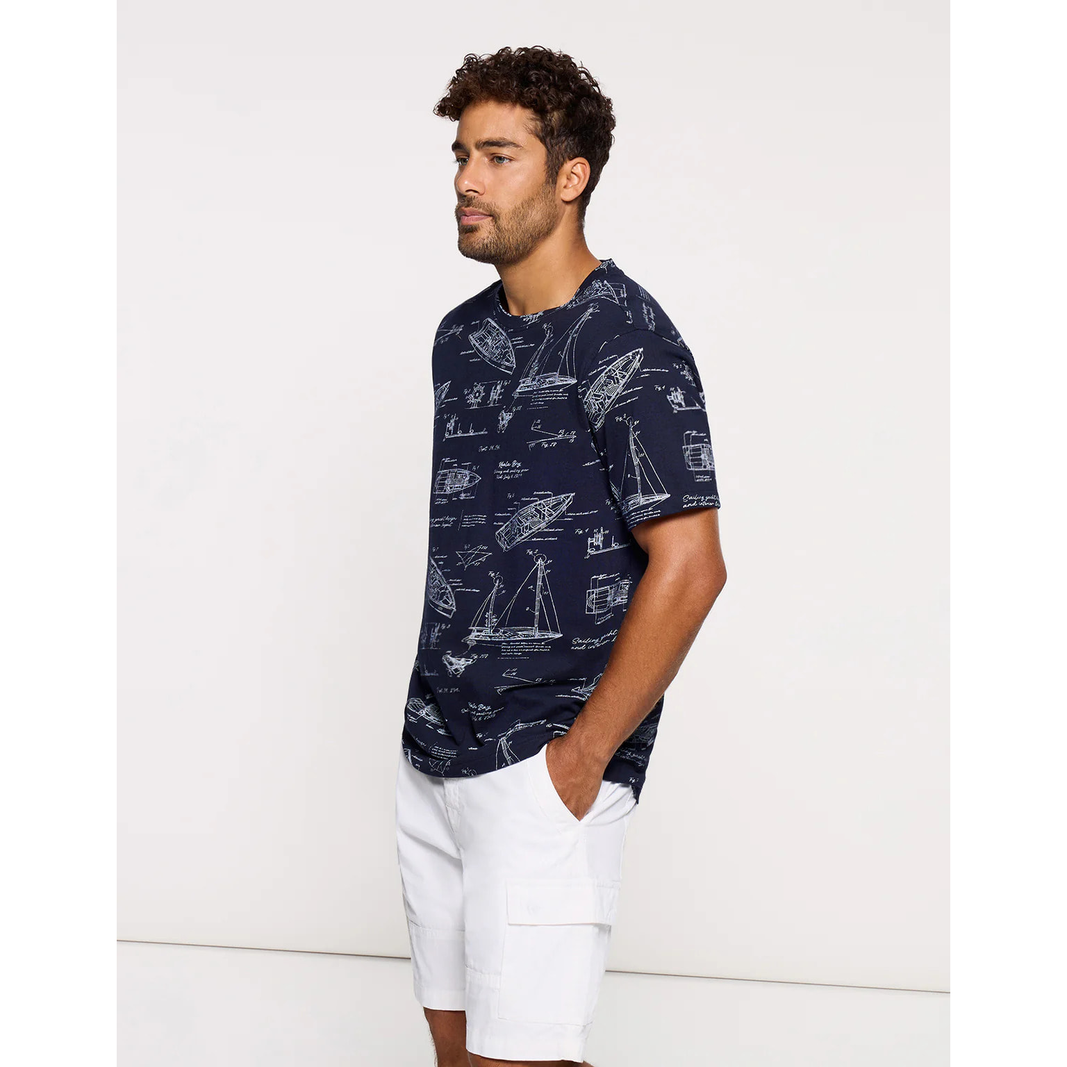 Camiseta Manga Corta Azul Marino - Slaapy