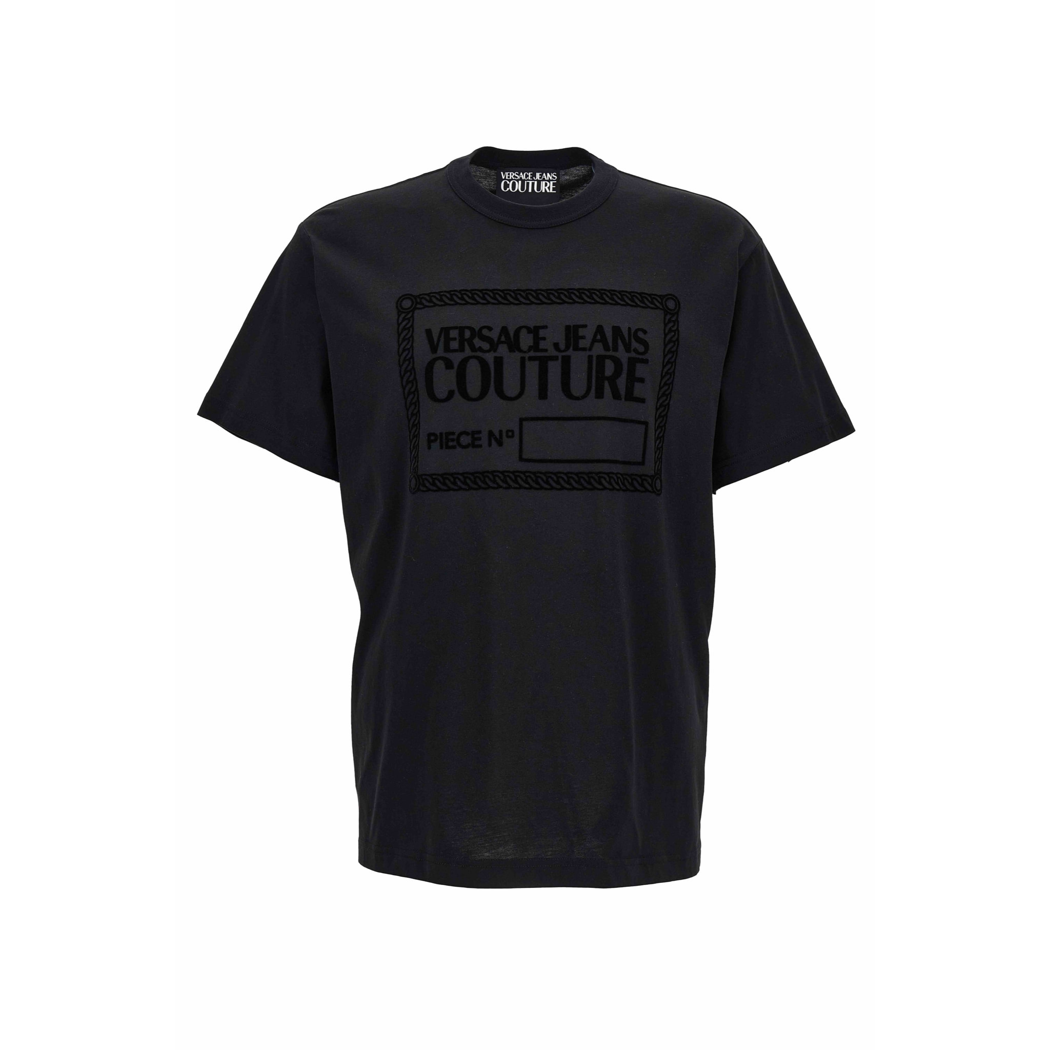 Versace Jeans Couture T-shirt in cotone con logo floccato Versace Jeans Couture