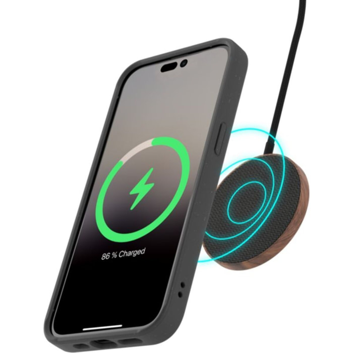 Coque bumper WOODCESSORIES iPhone 14 Pro BioCase noir