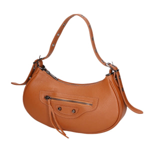 Borsa a spalla da donna - Modello Loredana - Vera pelle - 30.0 x 15.0 x 8.0 cm