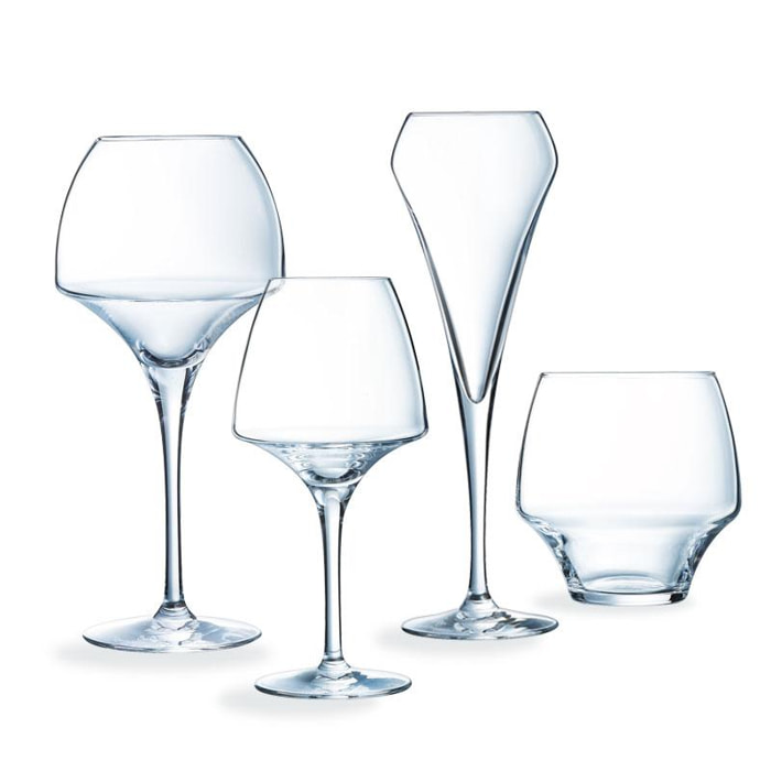 6 verres à vin blanc 32cl Open Up - Chef&Sommelier - Cristallin design  original 30% plus résistant