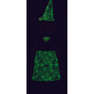 DISFRAZ BRUJA SPIDERWEB GLOW IN DARK AD