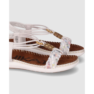 Sandalias - Blanco - Tacón: Bajo